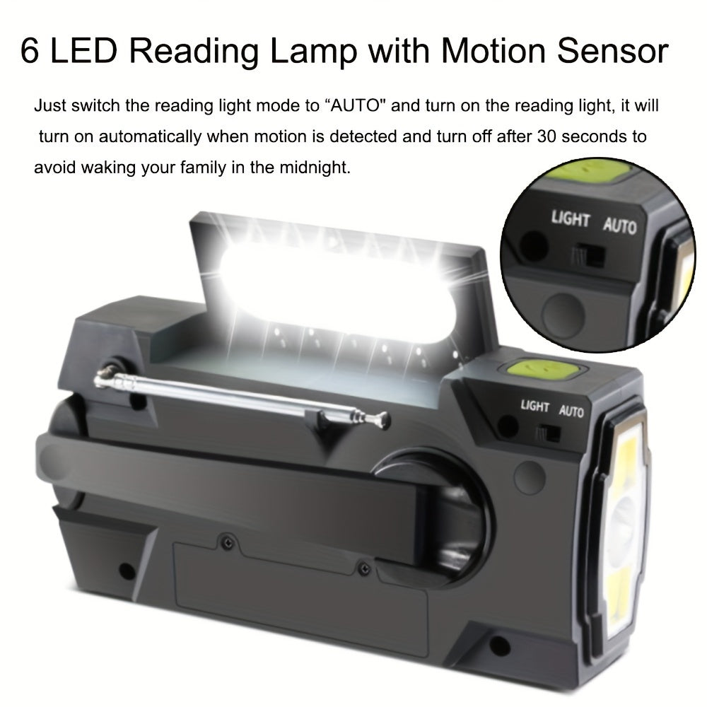 Emergency Weather Radio Power Bank with LED Flashlight