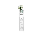 Slim PVC Waterproof Storage Cabinet - Freestanding Organizer in White