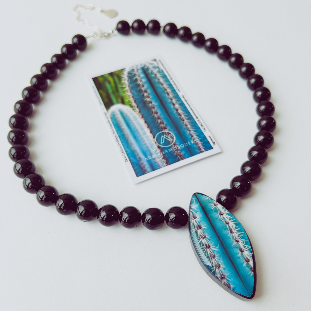 Collar Cactus Azul