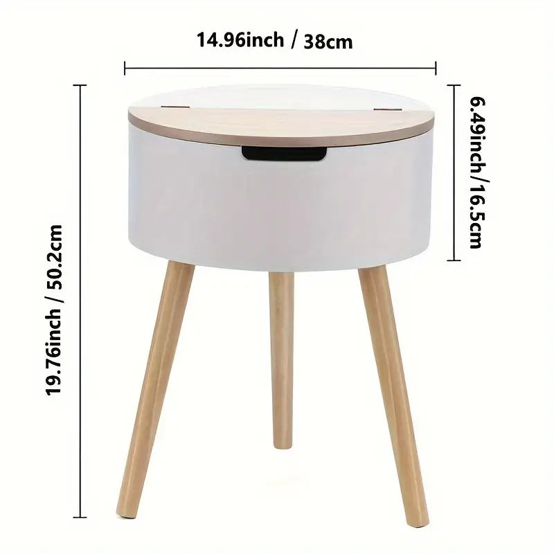 Floor Standing Organizer Lift-Top Storage Side Table