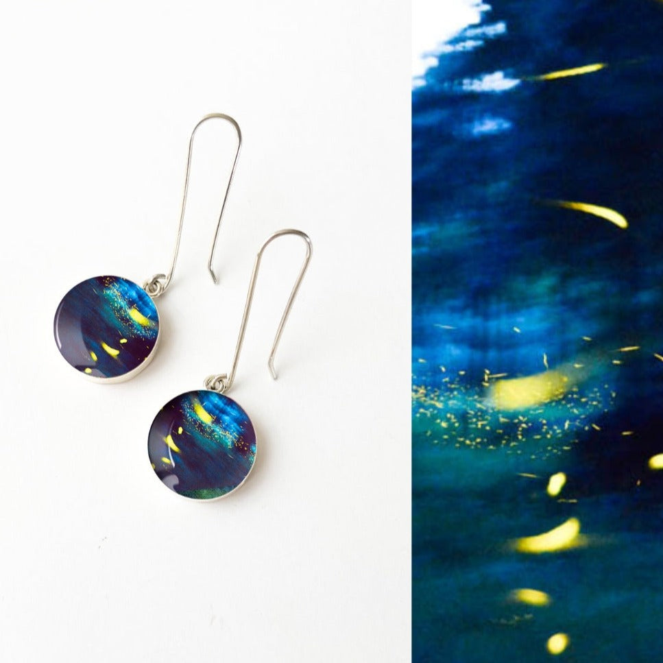 Aretes Colgantes Luciérnagas - Susurros del Bosque