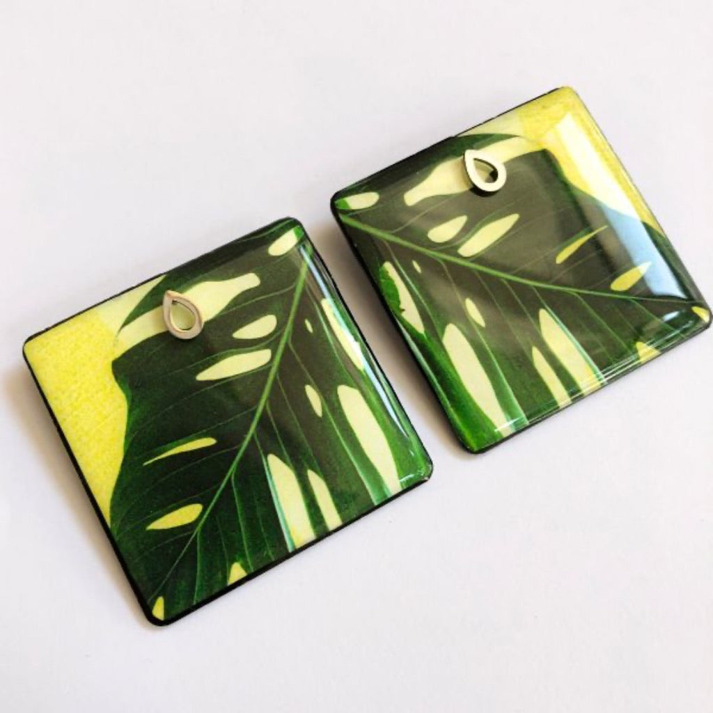 Maxi Aretes Cuadrados Personalizados