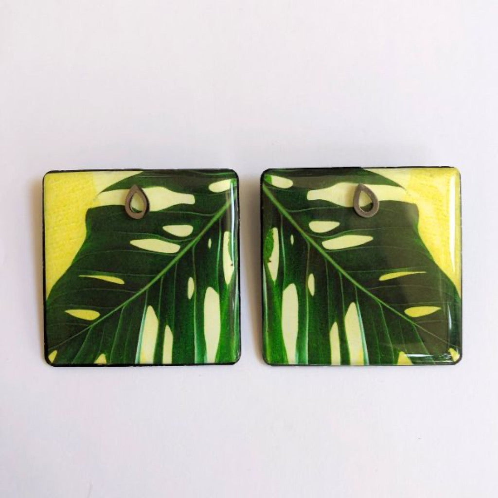 Maxi Aretes Cuadrados Personalizados