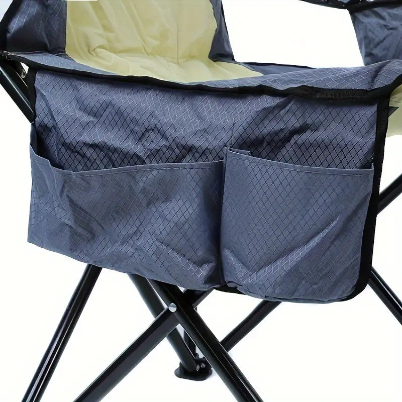 Portable Outdoor Folding Chair - Beige Yellow