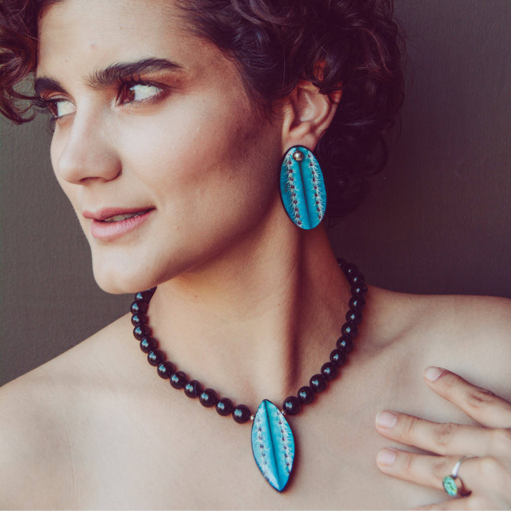 Collar Cactus Azul
