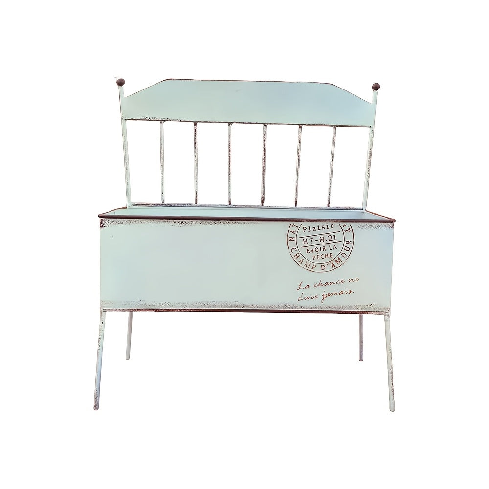 Metal Chair-Shaped Garden Planter