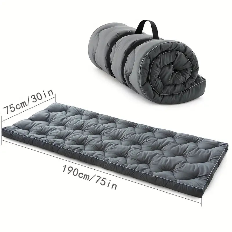 Thickened Single Mattress Topper - Portable Roll Up & Foldable Pad for Camping