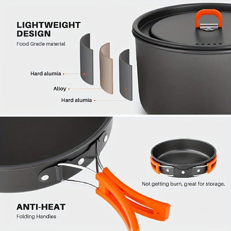 Outdoor Camping Cookware Set with Storage Bag