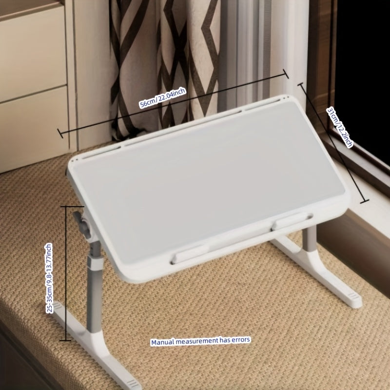 Adjustable Height Foldable Desk with Phone Slot
