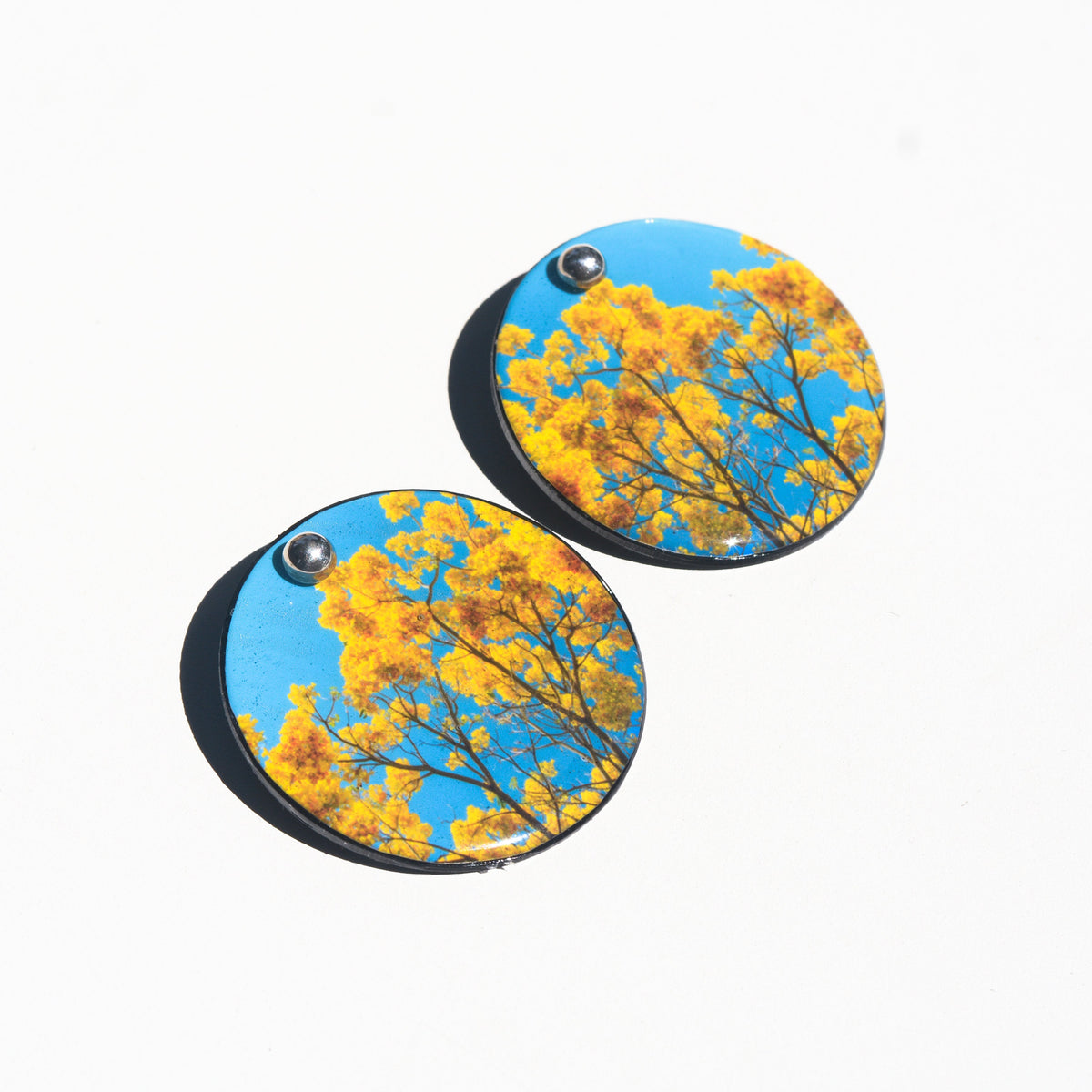 Maxi Aretes Redondos Guayacan Amarillo