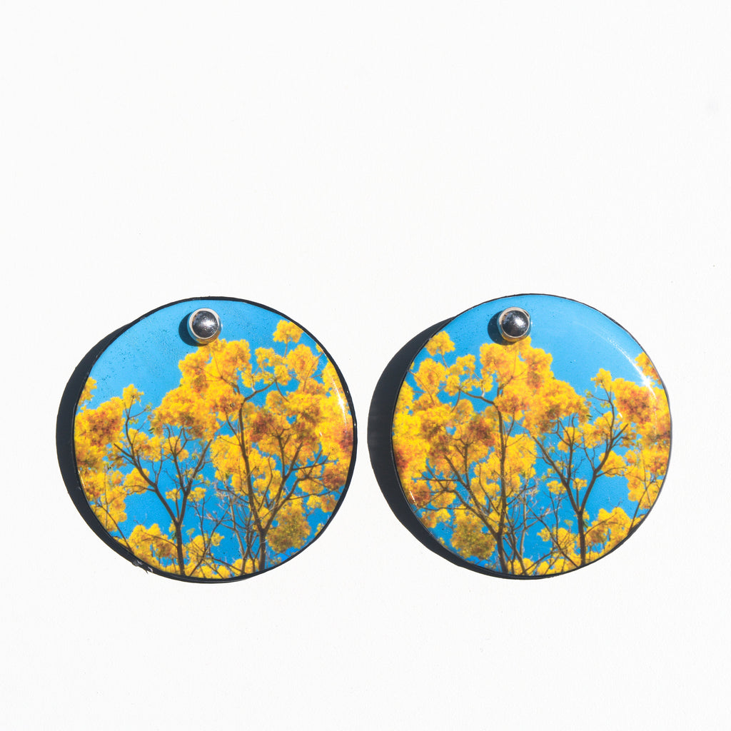 Maxi Aretes Redondos Guayacan Amarillo