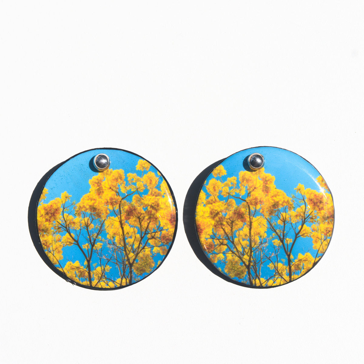 Maxi Aretes Redondos Guayacan Amarillo