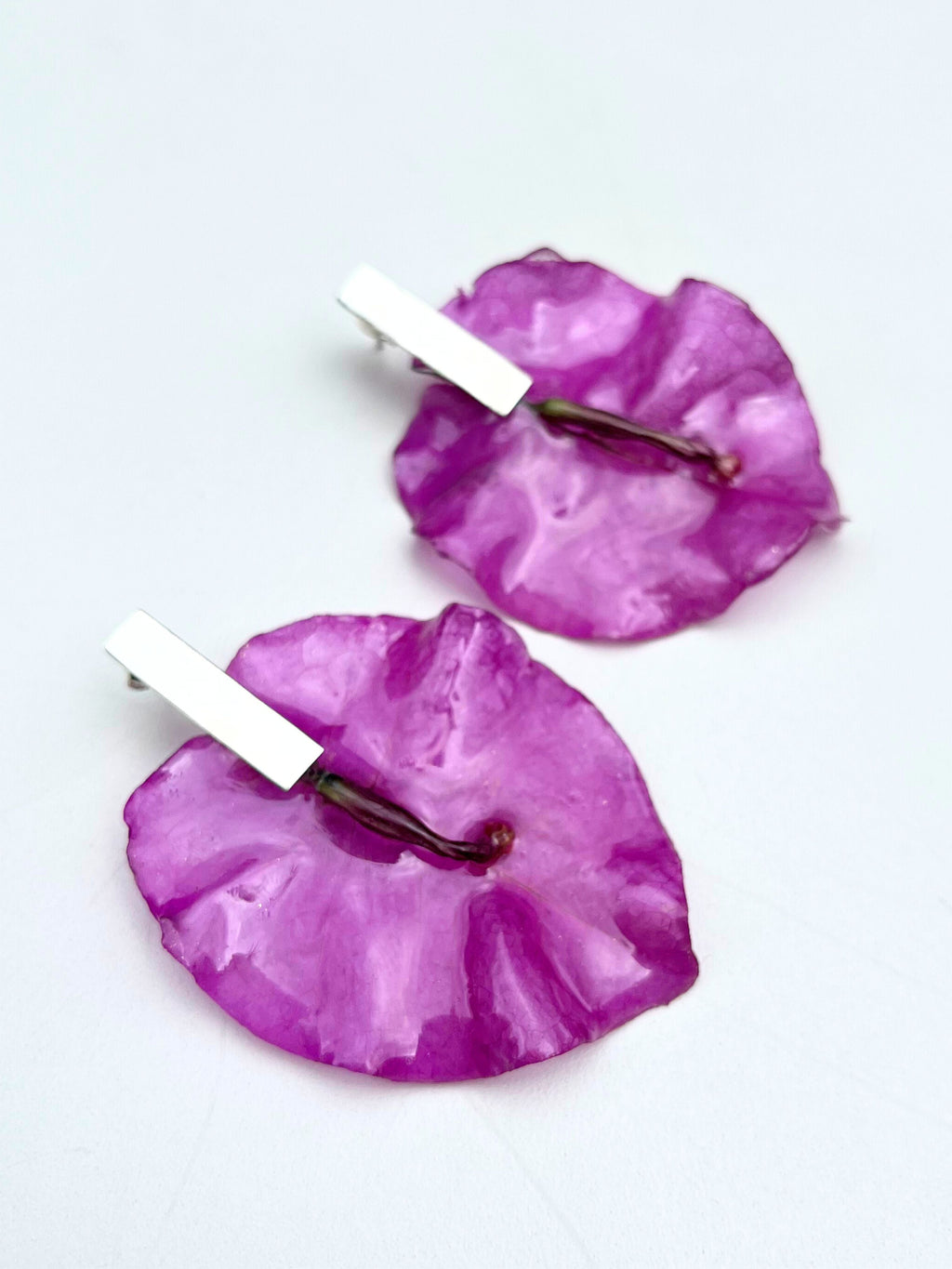 Aretes de Bugambilia Violeta Inmortalizados