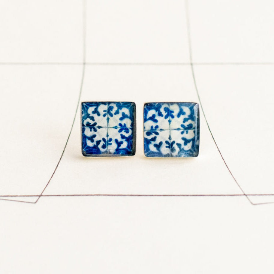 Aretes Cuadrados Talavera SMR