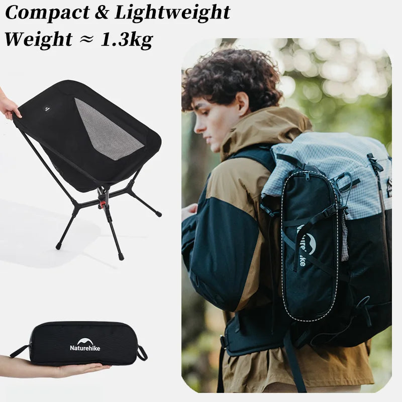 Portable Folding Camping Chair Black