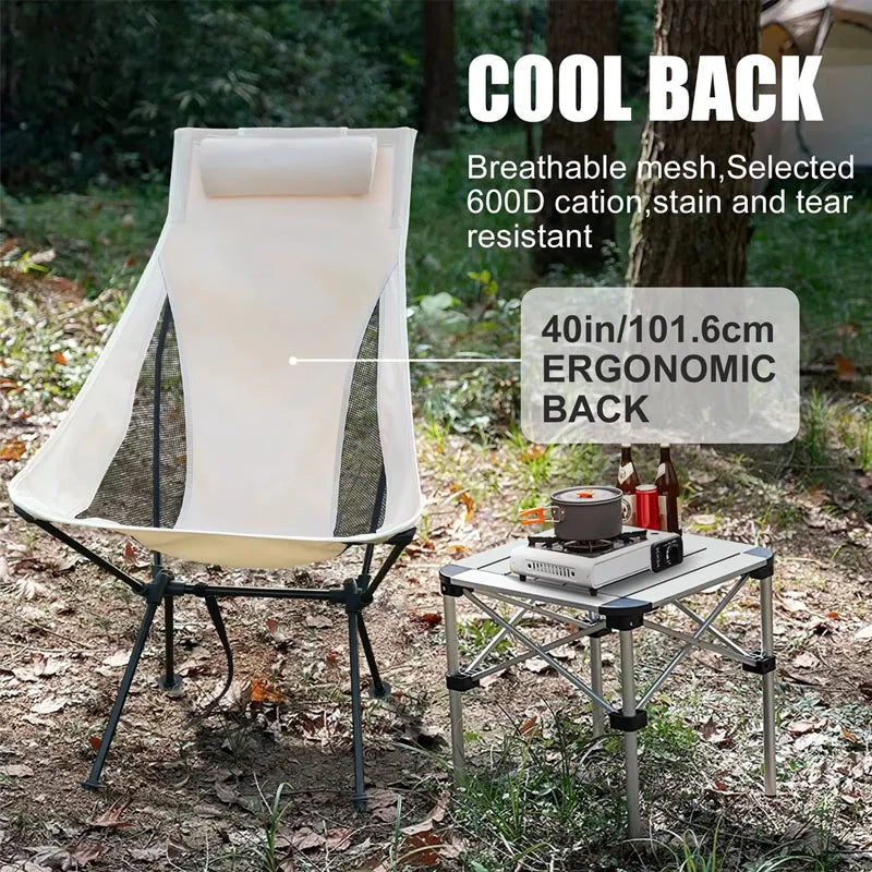 Ultra-Light Camping Chair Beige