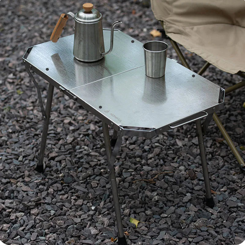 Outdoor Folding Stainless Steel Table Heat And Scratch Resistan
