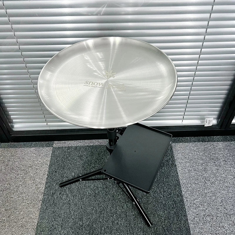 Outdoor Portable Folding Table with Shelf
