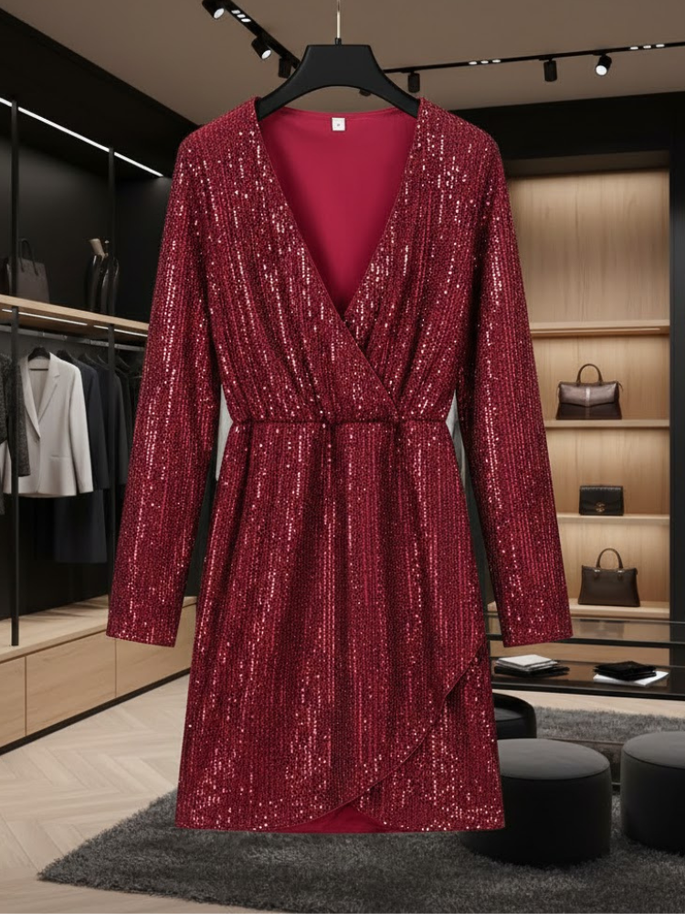 Scarlet Sequin Wrap • MEATPACKING New Collection BYMANYC ® New York