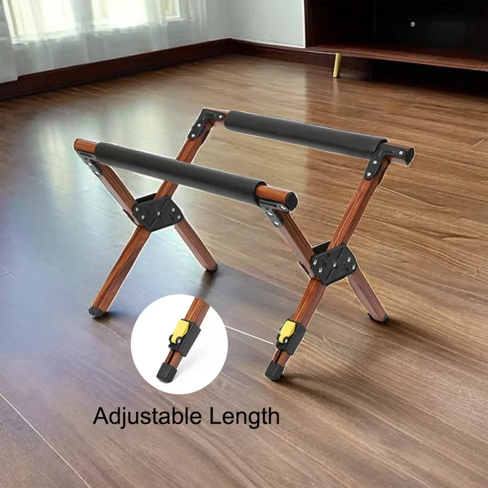 Folding Camping Stand Adjustable Anti-Slip Brown