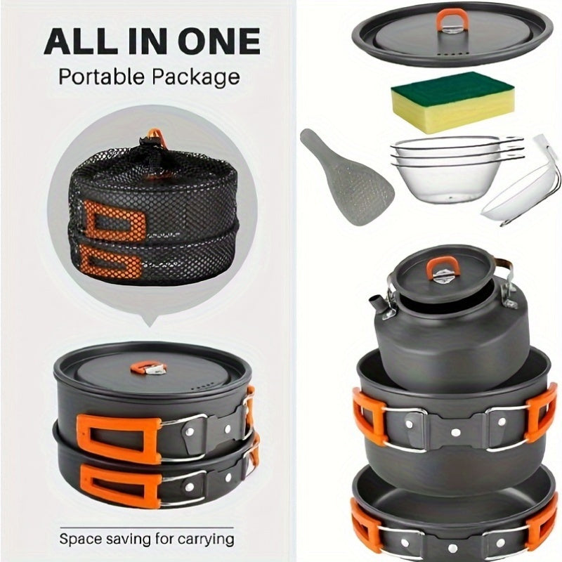 Outdoor Camping Cookware Set with Storage Bag