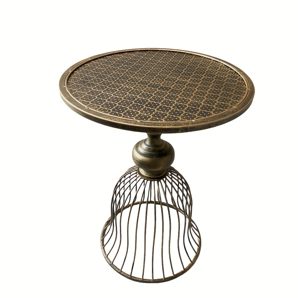 Round Metal Table Courtyard Antique Bronze
